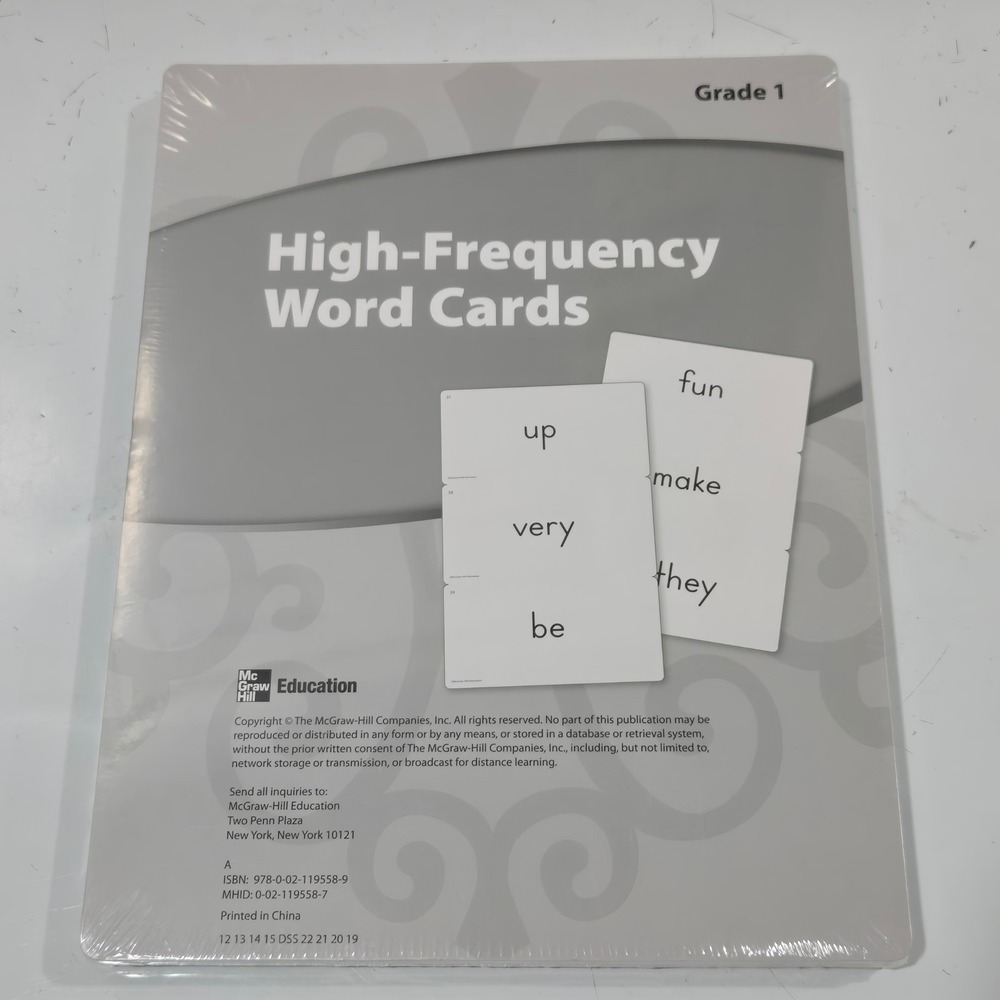 McGraw Hill High-Frequency Word Cards Grade 1 ISBN 9780021195589 New Sealed